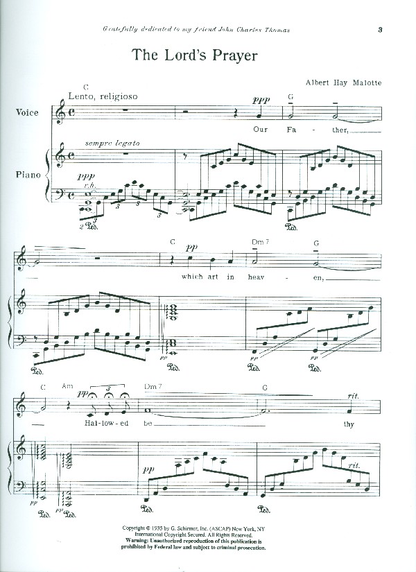 The Lord's Prayer for medium