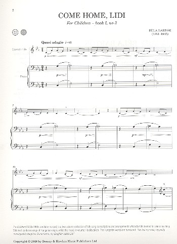 Bartók for Clarinet (+CD)