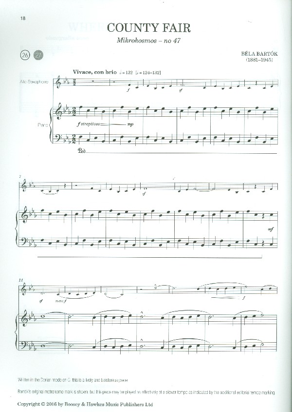 Bartók for Alto Saxophone (+CD)