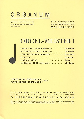 Orgelmeister Band 1