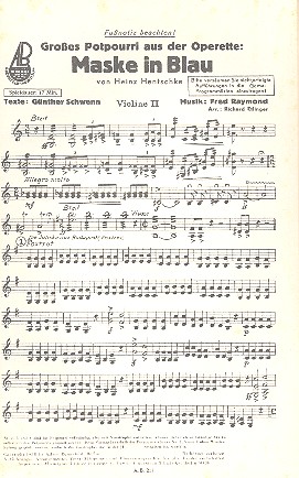 Maske in Blau (großes Potpourri)