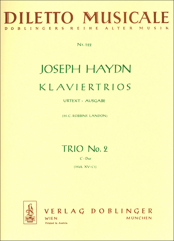 Klaviertrio C-Dur Nr.2 Hob.XV:C1