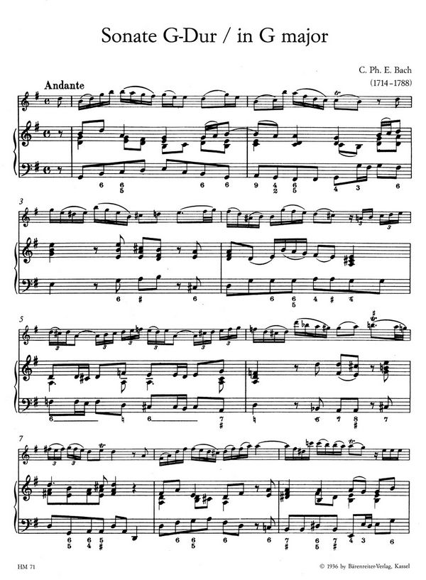 Sonaten Band 1 für Flöte und Bc