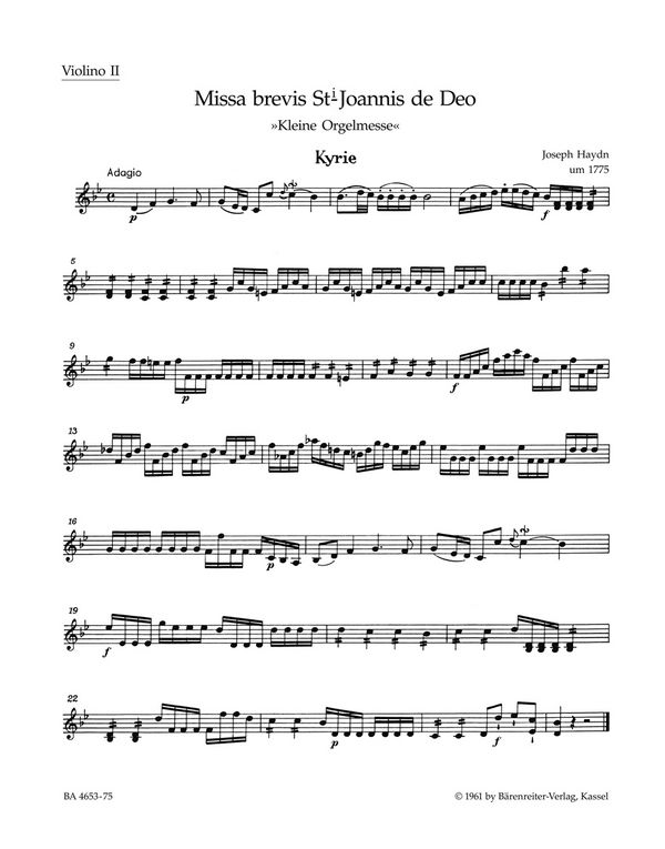 Missa brevis Sti Joannis de Deo