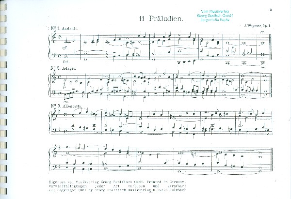 11 Präludien und Nachspiele op.1