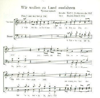 Wir wollen zu Land ausfahren