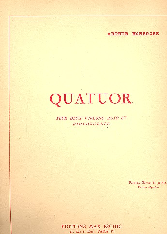 Quatuor pour 2 violons, alto et