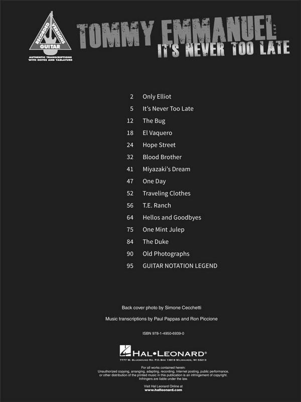 Tommy Emmanuel - It's never too late: