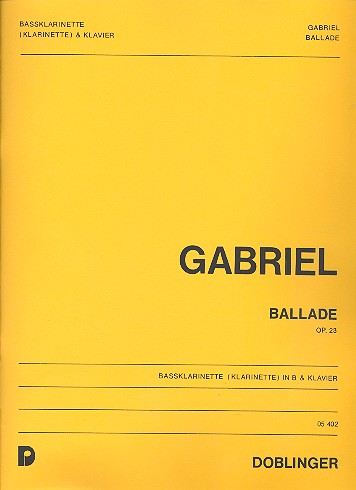 BALLADE FUER KLARINETTE UND KLA-
