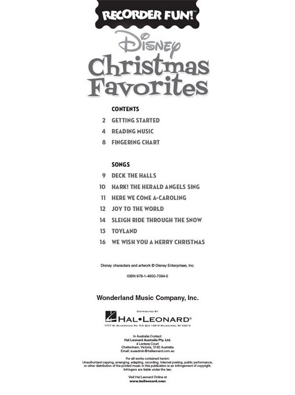 HL00172393 Disney Christmas Favorites: