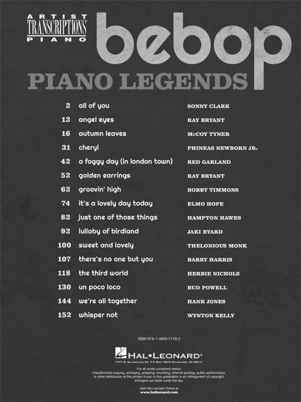 Bebop Piano Legends
