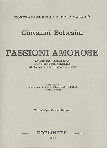 Passione amorose für 2 Kontrabässe
