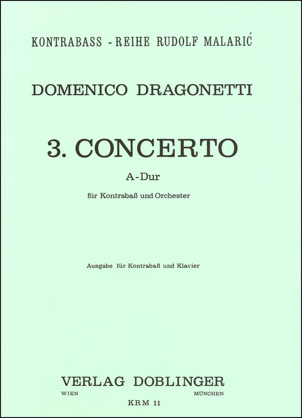 Concerto A-Dur Nr.3 für Kontrabass und Orchester