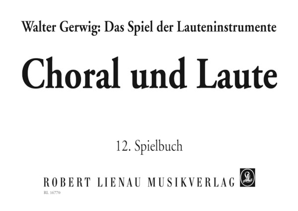 Choral und Laute Spielbuch 12