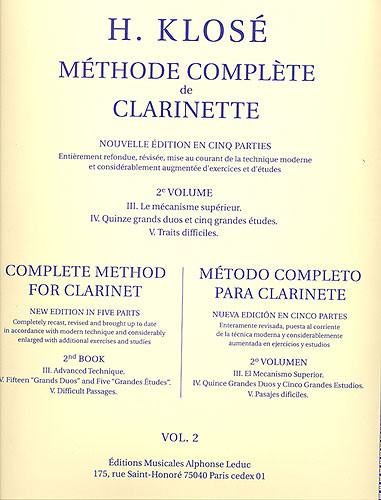 Methode complete de clarinette