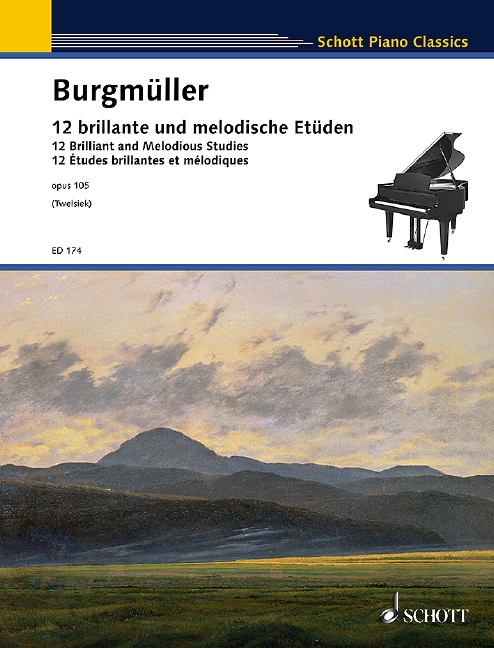 12 brillante und melodische Etüden op.105