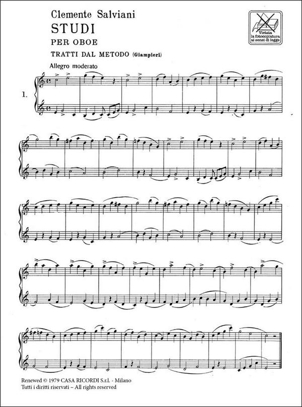 Studi per oboe vol.1