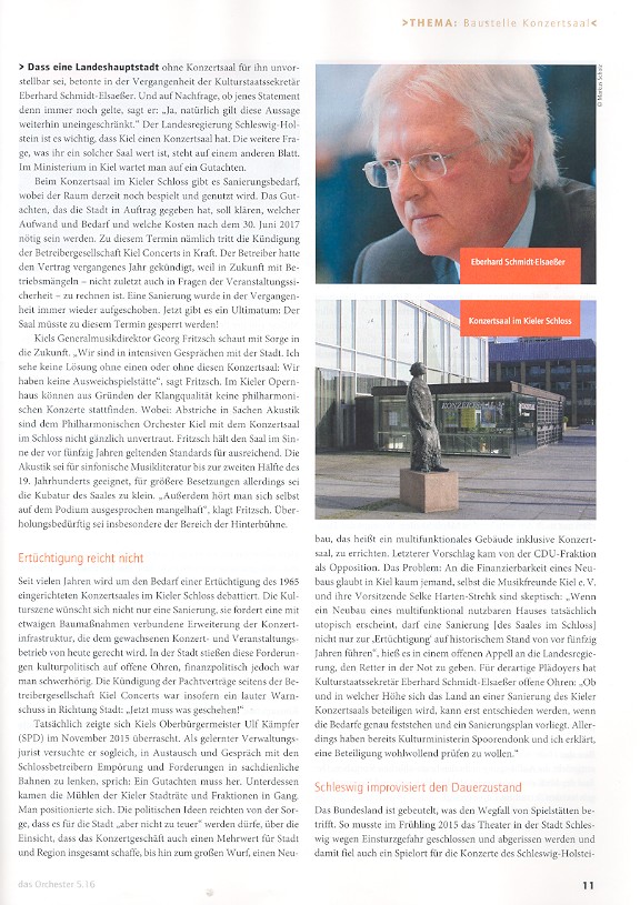 Das Orchester Mai 2016