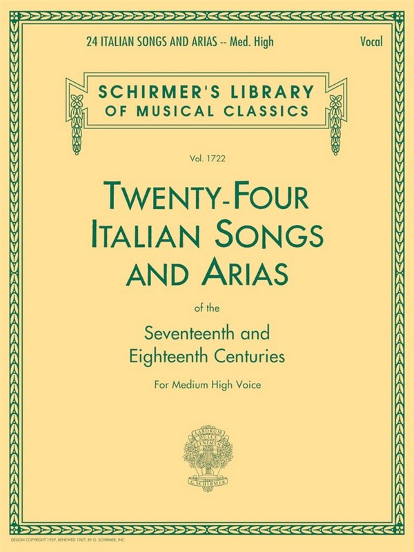 24 Italian Songs and Arias of the 17th and 18th Centuries