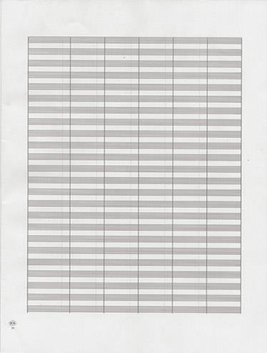 Notenpapier 24 Systeme mit Taktstrichen 39x29cm hoch