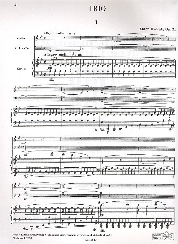 Klaviertrio B-Dur op.21