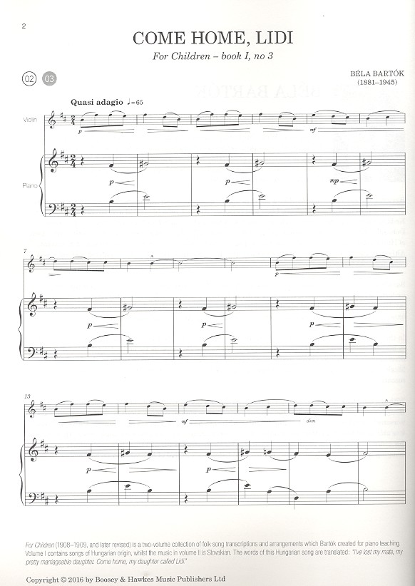 Bartók for Violin (+CD)