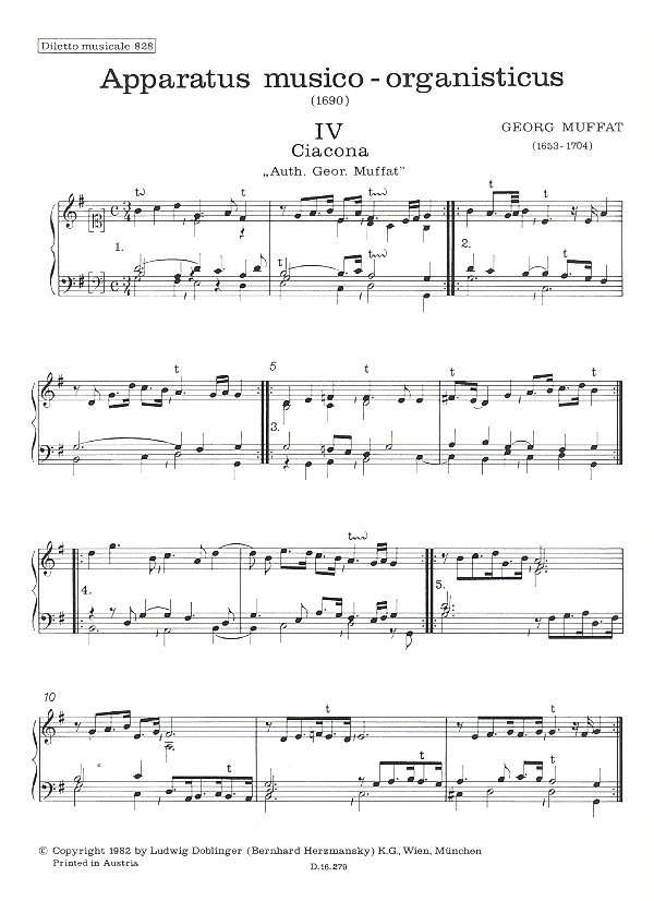 Passacaglia, ciacona nova cyclopoeia harmonica