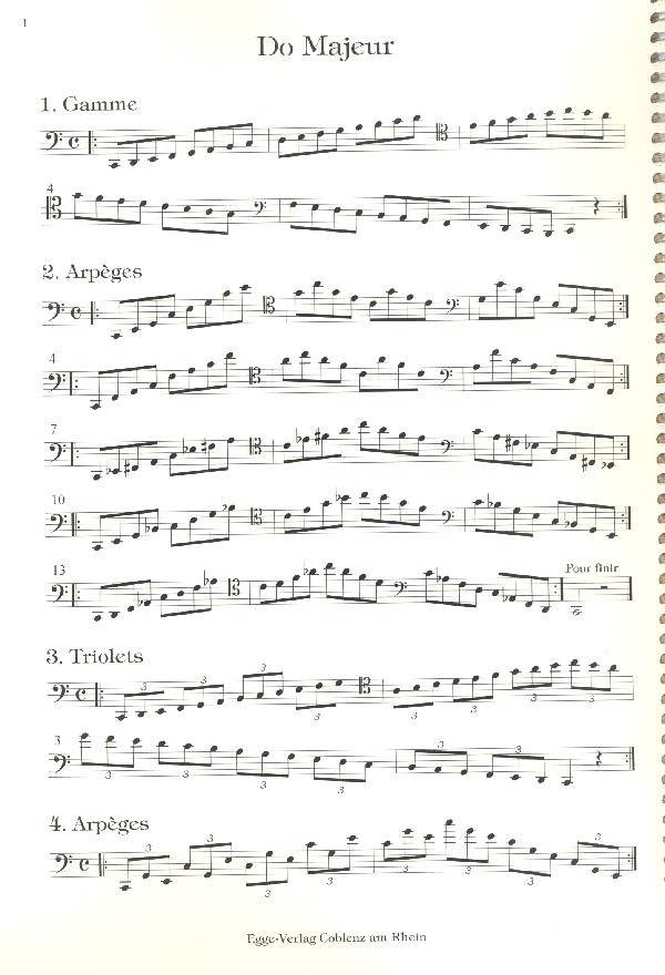 Recueil de Gammes et Arpèges mesurés