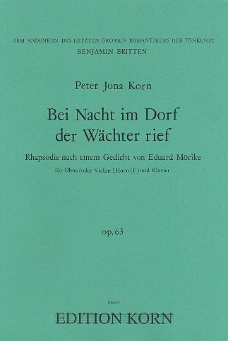 Bei Nacht im Dorf der Wächter rief op.63