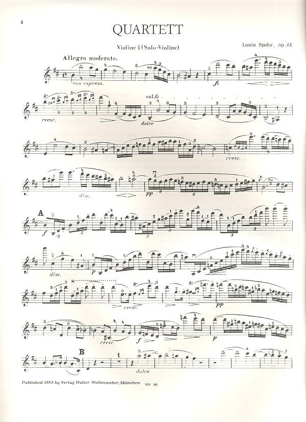 Quartett op.61 für Violine solo