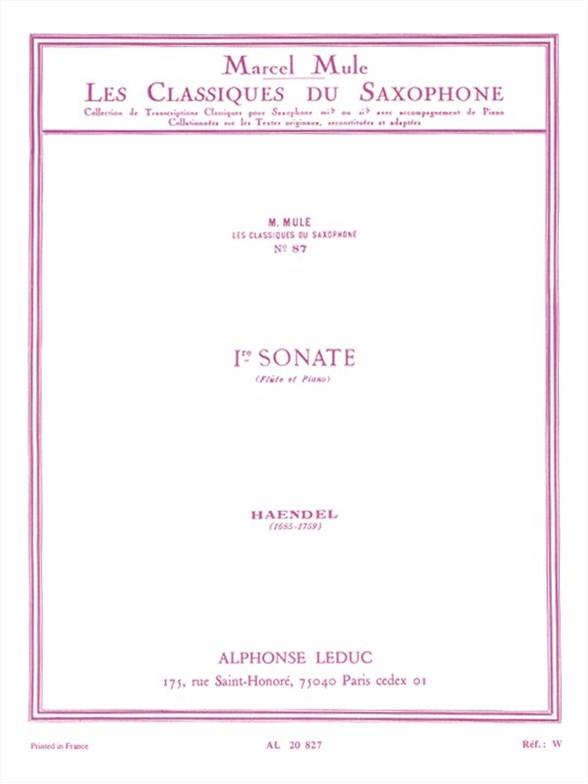 Sonate no.1 pour flute et piano pour