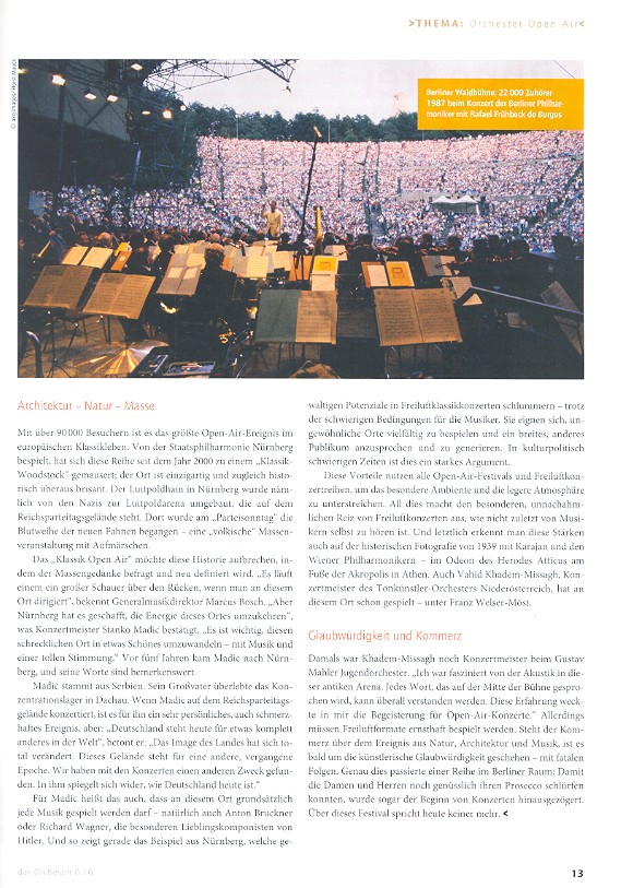 Das Orchester Juni 2016