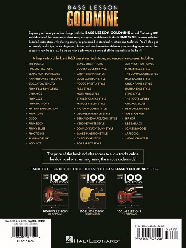 100 Funk/R&B Lessons (+audio access):