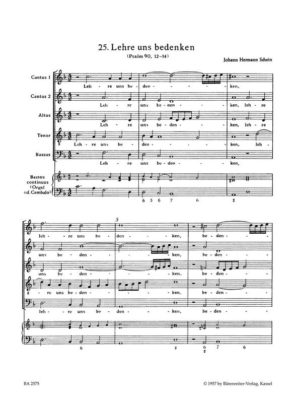 Lehre uns bedenken Motette Nr.25