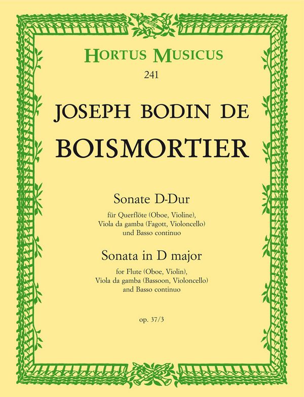 Sonate D-Dur op.37,3  für Flöte,