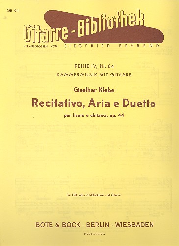 Recitativo, Aria e Duetto op.44