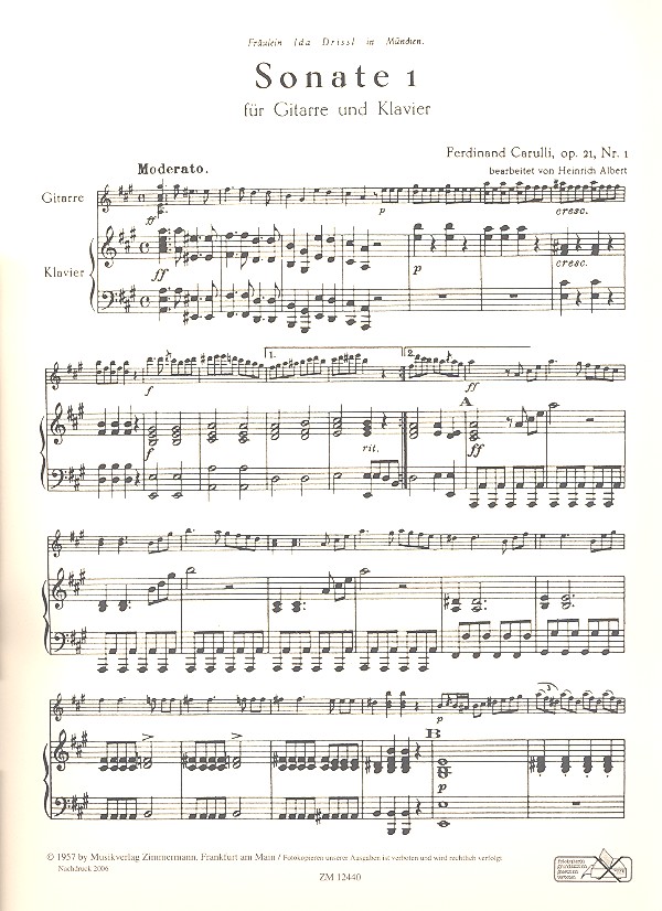 Sonate Nr.1 op.21