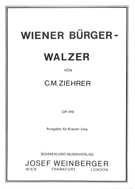 Wiener Bürger-Walzer op.419