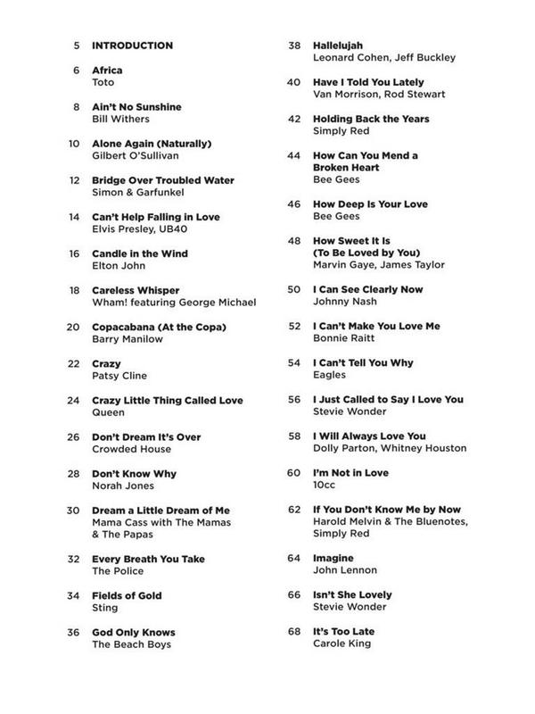 Pop Standards - super easy Songbook: