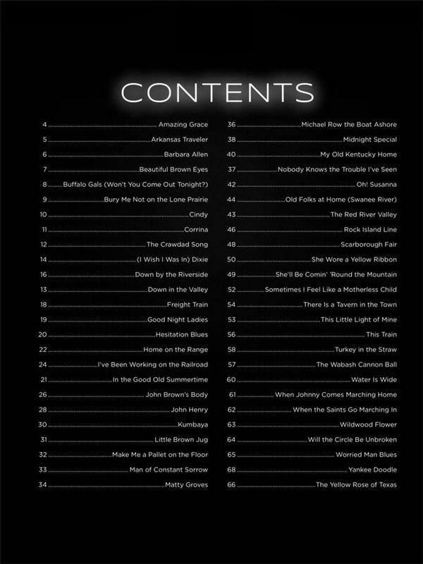 First 50 Folk Songs You should play on the Guitar: