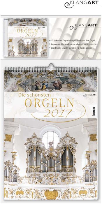 Kalender Die schönsten Orgeln 2017 (+CD)