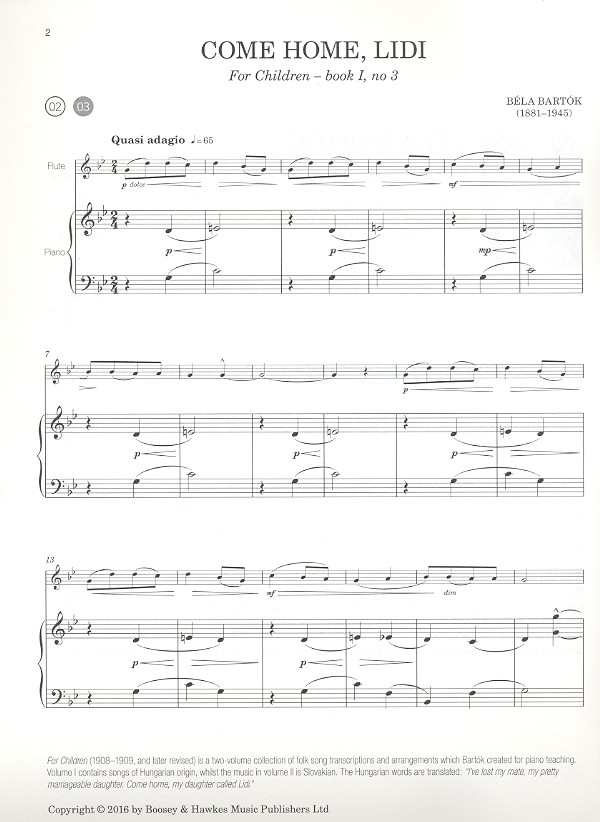 Bartók for Flute (+CD)