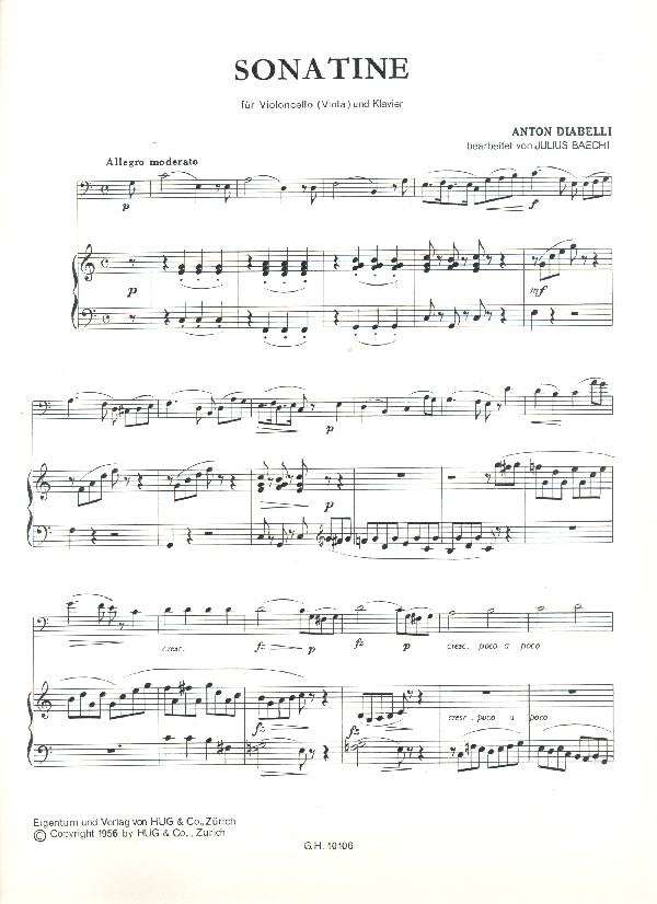 Sonatine für Viola (Violoncello)