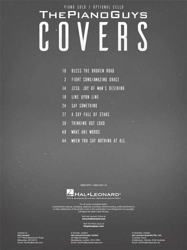 The Piano Guys - Covers: