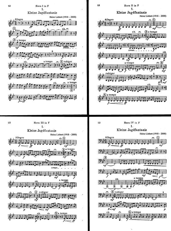 Waldhornquartette Band 1