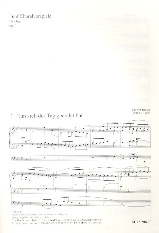 5 Choralvorspiele op.4