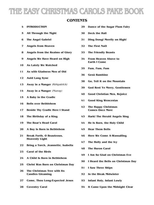 HL00238187 The easy Christmas Carols Fake Book: