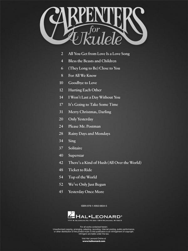 Carpenters for Ukulele: