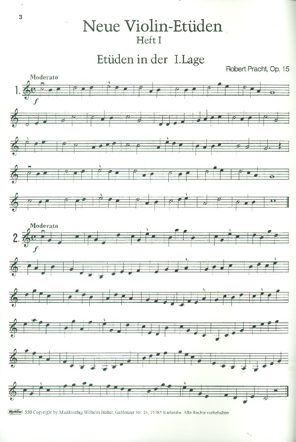Neue Violin-Etüden op.15 Band 1