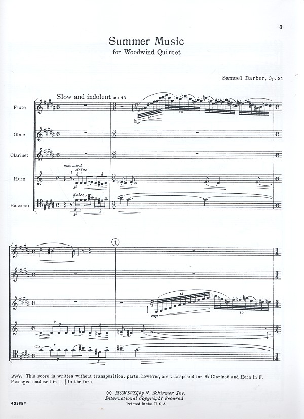 Summer Music op.31